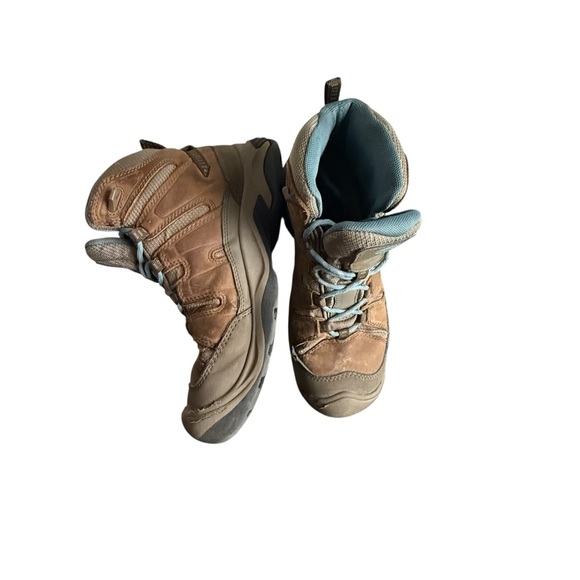 Women's Keen Circadia Mid Waterproof Leather Hiking Boot 7.5 Brown/Blue 1026764 - Picture 9 of 16